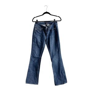 White House Black Market Womens Denim Contour Medium Wash Bootcut Jeans Blue 4R